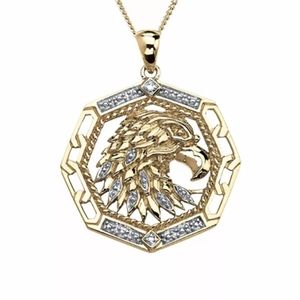 Goldtone Eagle Pendant Necklace
